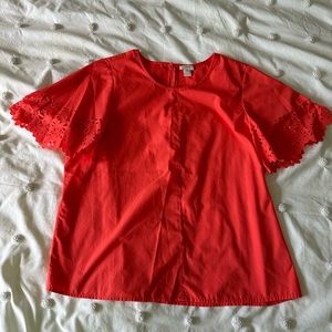 J Crew Factory Laser Cut Sleeves size S